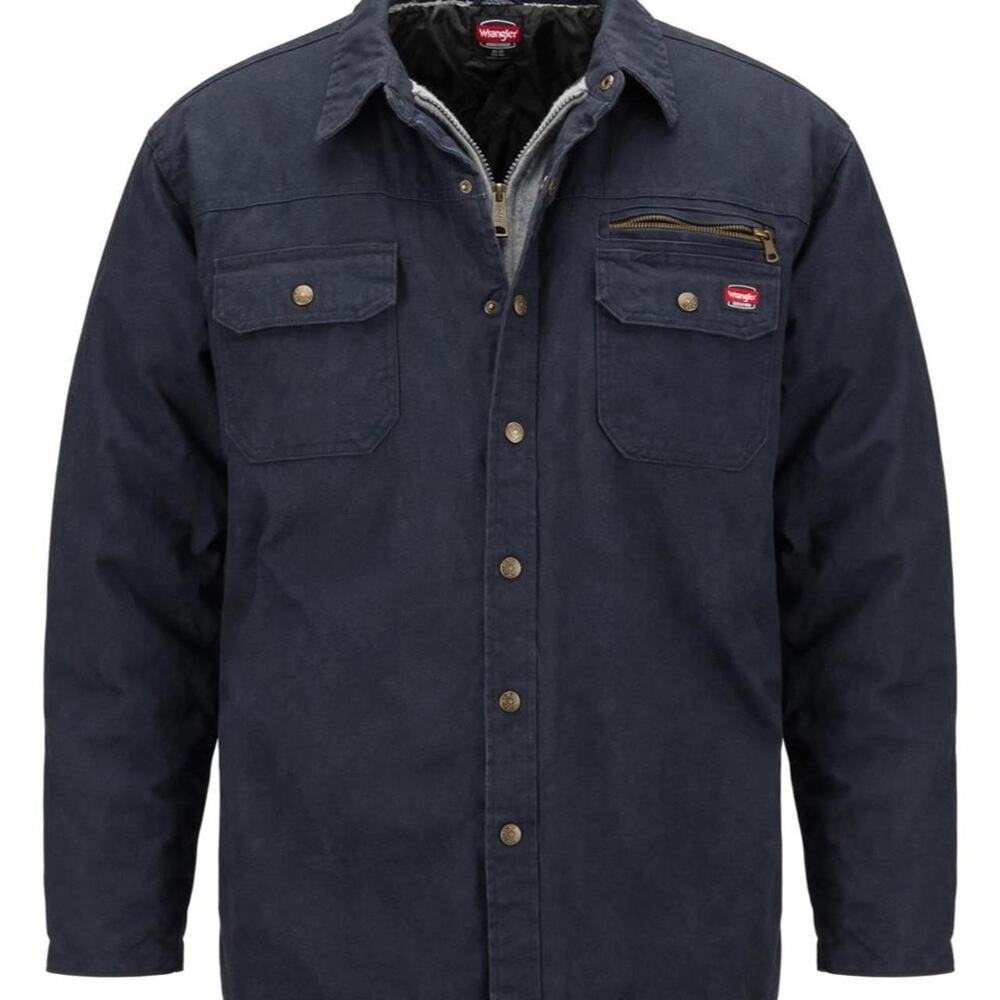 Wrangler navy blue jacket size XL Wrangler Workwear Shirt Jacket